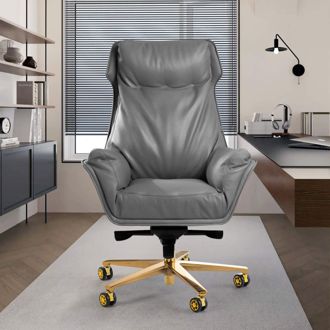 Austin Upholstered Office Chair-Grey in the office