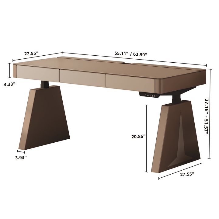 Coast Adjustable Standing Desk-dimension