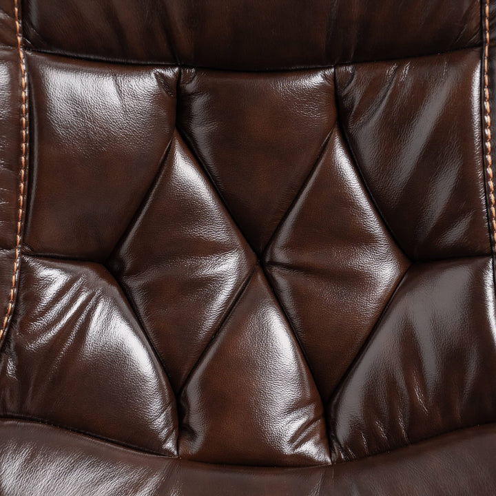 Evan Massage Office Chair-coffee-leather